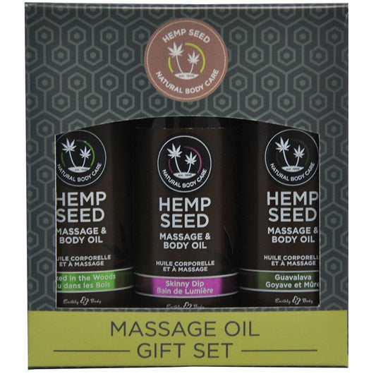 Hemp Seed Massage Oil Gift Set - 3 Pack - 2 Fl. Oz. Bottles Hemp Seed Massage Oil Gift Set - 3 Pack - 2 Fl. Oz. Bottles - UABDSM