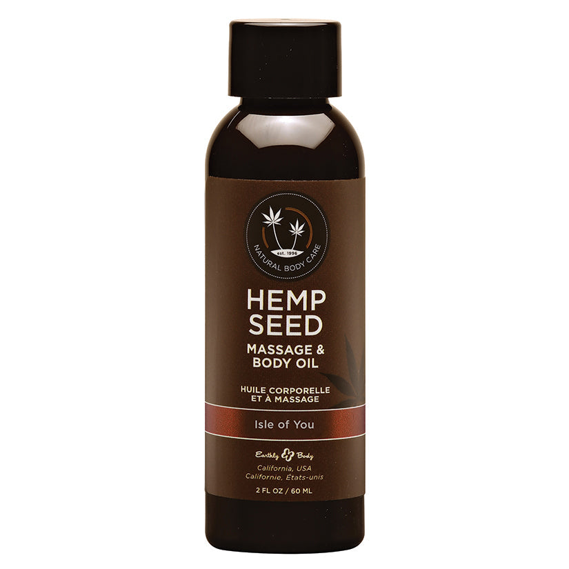 Earthly Body Hemp Seed Massage Oil-Isle of You 2oz - UABDSM