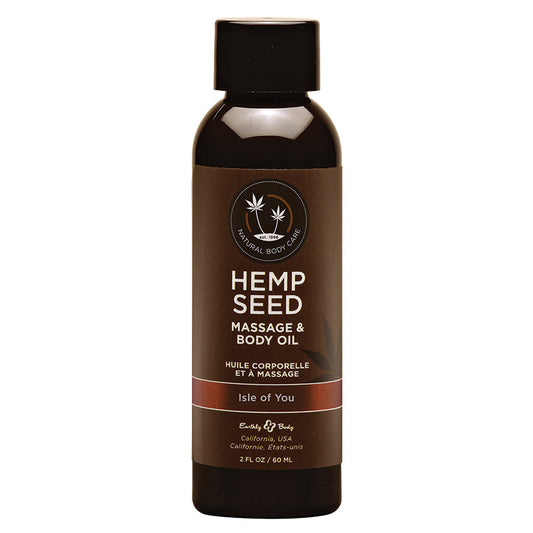 Earthly Body Hemp Seed Massage Oil-Isle of You 2oz Earthly Body Hemp Seed Massage Oil-Isle of You 2oz - UABDSM