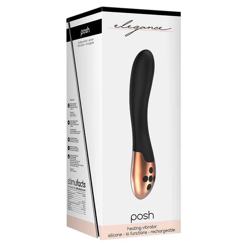 Elegance Posh Heating Vibrator-Black 7.75 - UABDSM