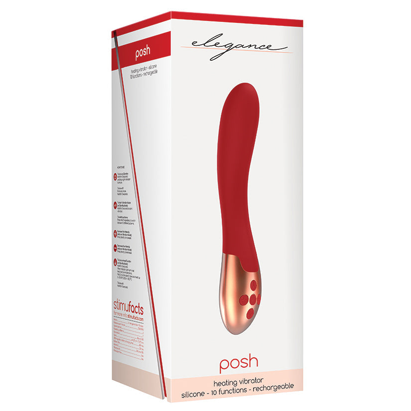 Elegance Posh Heating Vibrator-Red 7.75 - UABDSM