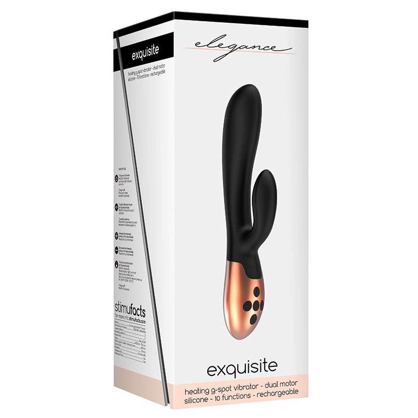 Elegance Exquisite Heating G-Spot Vibrator-Black 7.75 - UABDSM