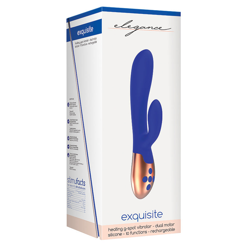 Elegance Exquisite Heating G-Spot Vibrator-Blue 7.75 - UABDSM