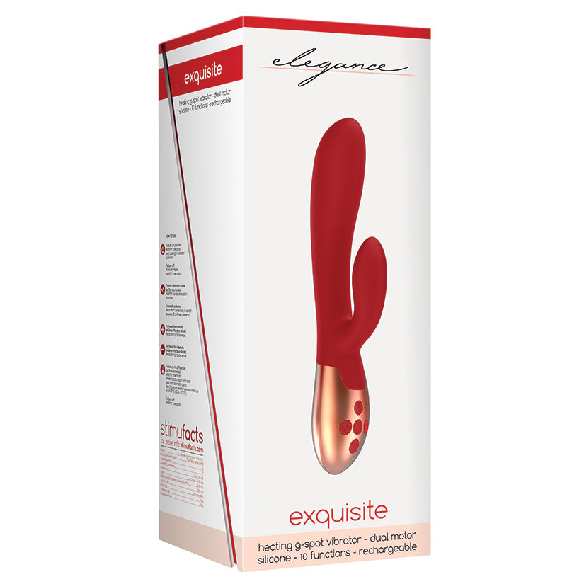 Elegance Exquisite Heating G-Spot Vibrator-Red 7.75 - UABDSM