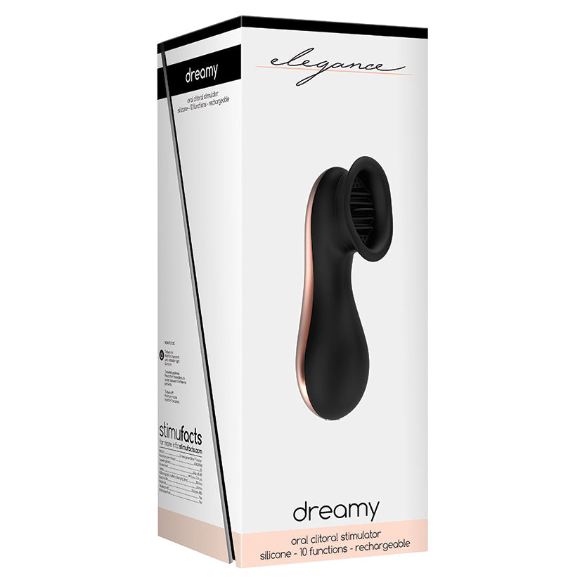 Elegance Dreamy Oral Clitoral Stimulator-Black - UABDSM