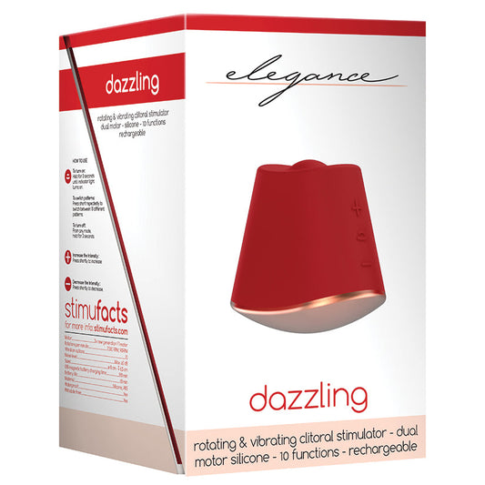 Elegance Dazzling Rotating Clitoral Stimulator-Red Elegance Dazzling Rotating Clitoral Stimulator-Red - UABDSM
