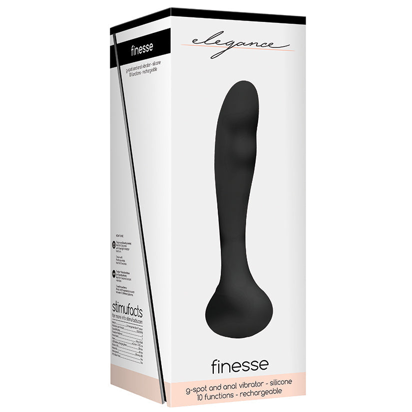 Elegance Finesse G-Spot and Prostate Vibe-Black - UABDSM