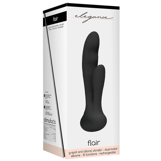 Elegance Flair G-Spot and Clitoral Vibe-Black Elegance Flair G-Spot and Clitoral Vibe-Black - UABDSM