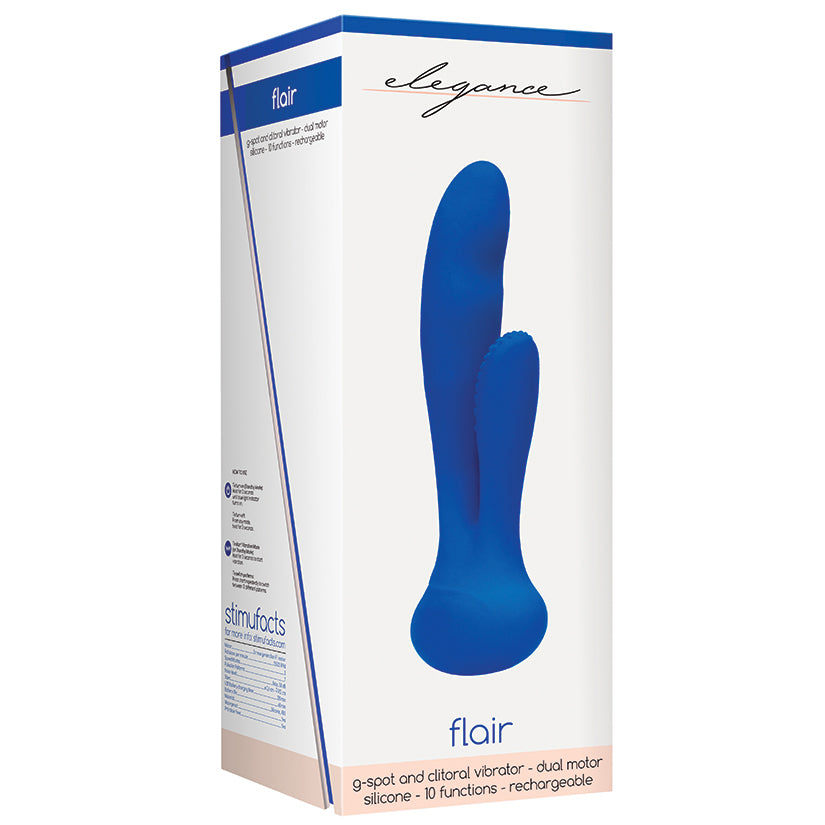 Elegance Flair G-Spot and Clitoral Vibe-Blue - UABDSM