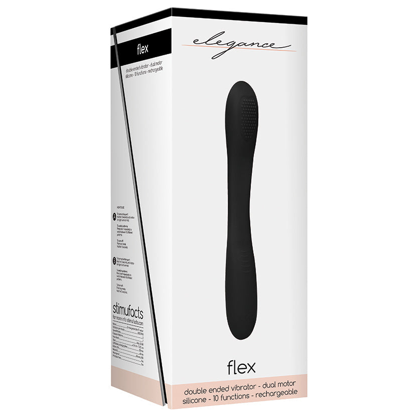 Elegance Flex Double Ended Vibrator-Black - UABDSM