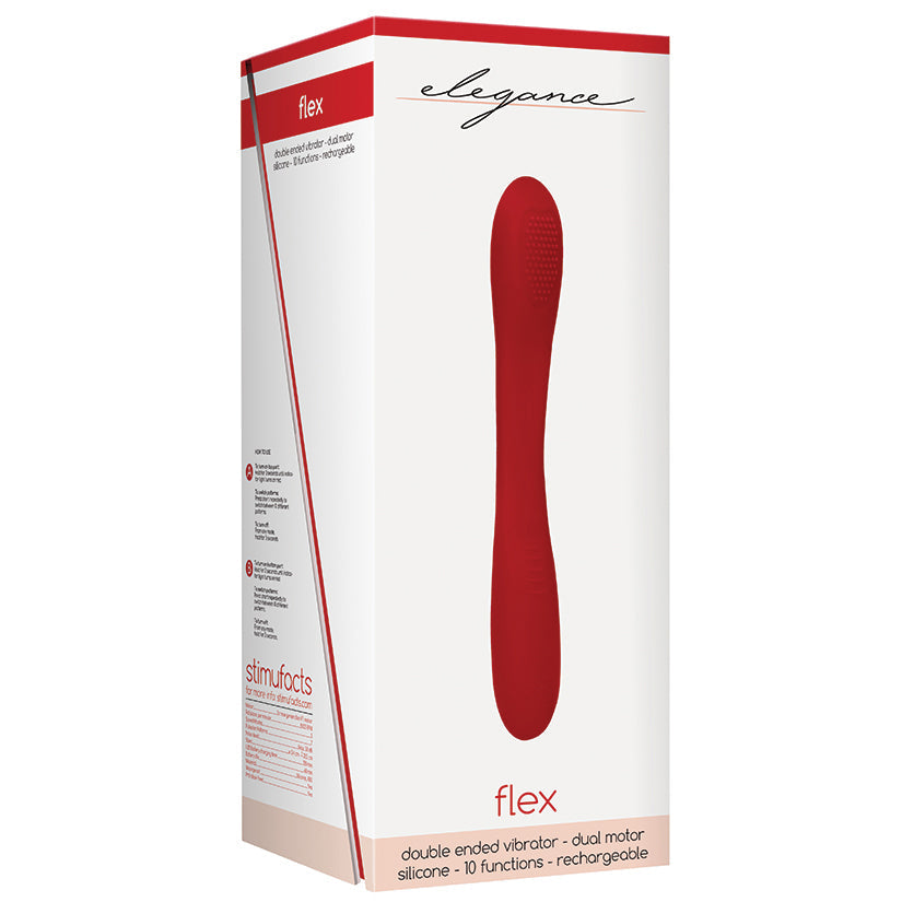 Elegance Flex Double Ended Vibrator-Red - UABDSM