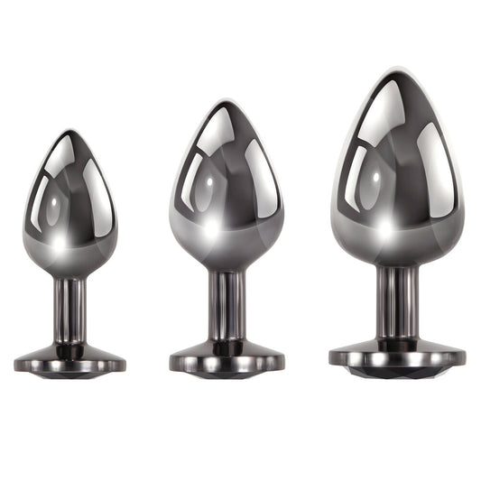 Evolved Black Gem Anal Plug Set Evolved Black Gem Anal Plug Set - UABDSM