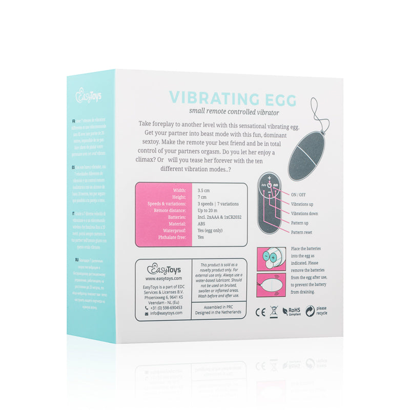 Easytoys Remote Control Vibrating Egg - Pink - UABDSM