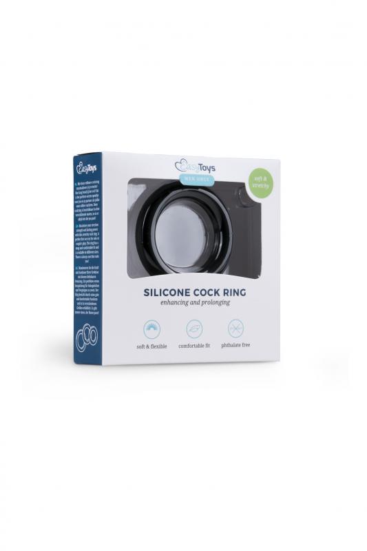 Silicone Cock Ring Black Medium - UABDSM
