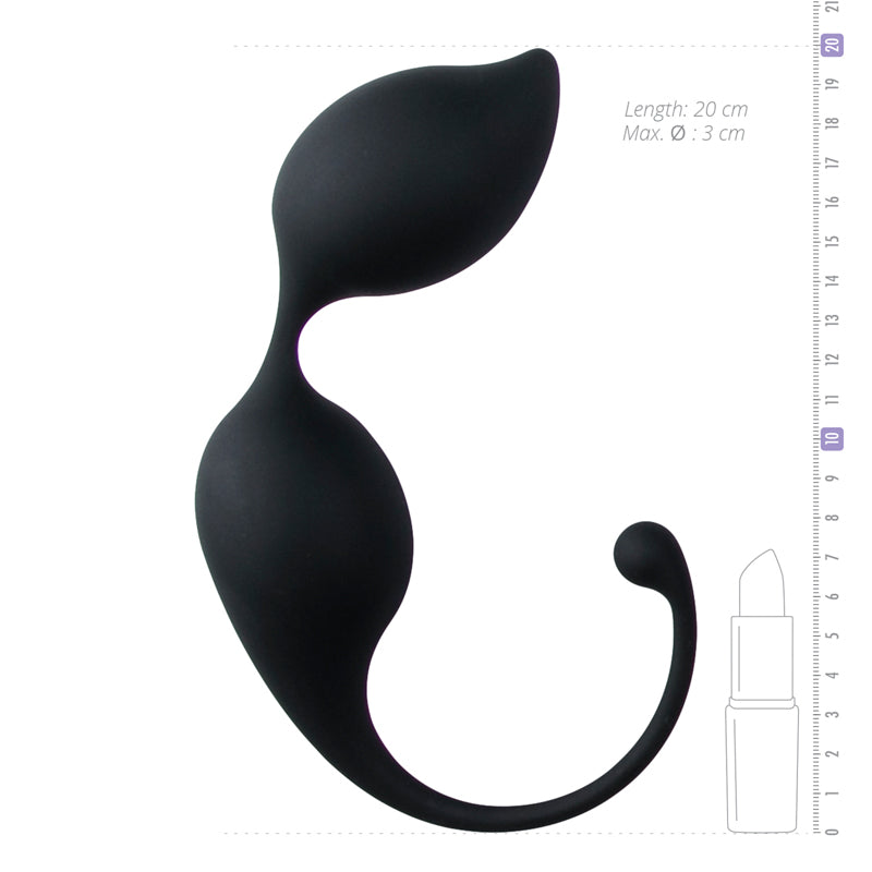 Curved Kegel Balls - Black - UABDSM