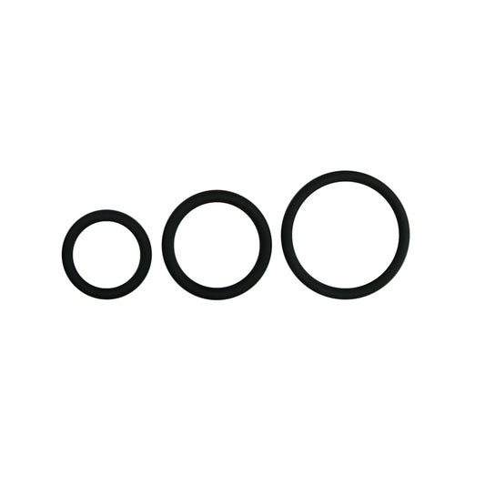 Three Size Cockring Set - Black Three Size Cockring Set - Black - UABDSM