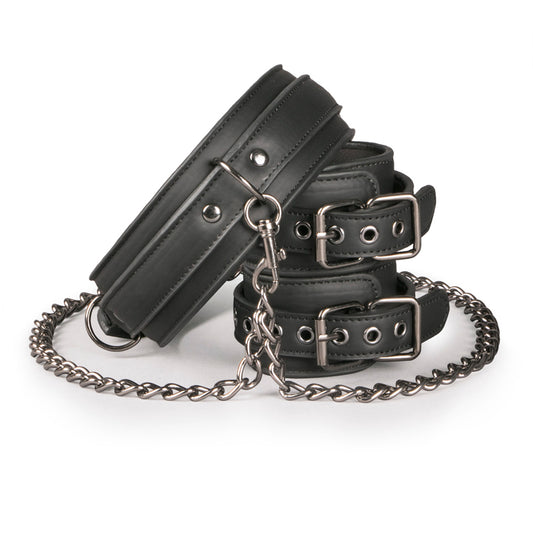 Leather Collar With Handcuffs Leather Collar With Handcuffs - UABDSM