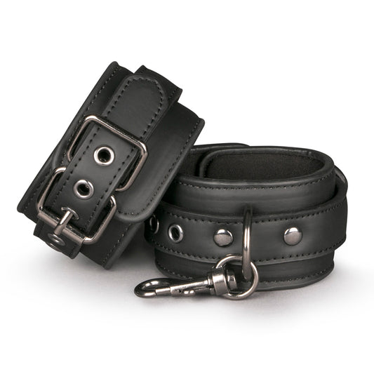 Black Faux Leather Handcuffs Black Faux Leather Handcuffs - UABDSM