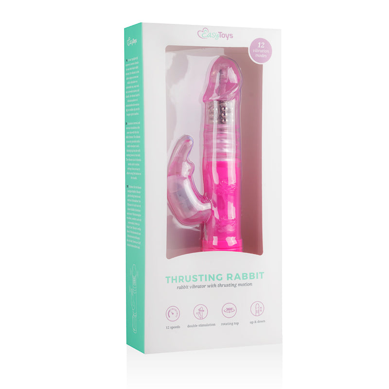 EasyToys Thrusting Rabbit Vibrator - Pink - UABDSM