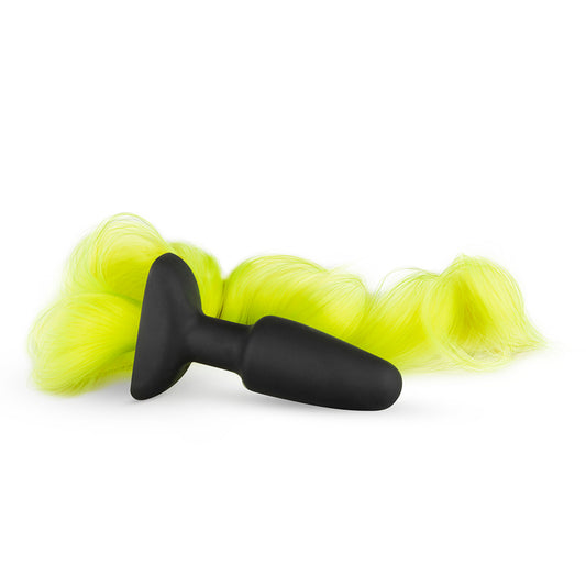 Silicone Butt Plug With Tail - Yellow Silicone Butt Plug With Tail - Yellow - UABDSM