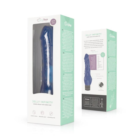 Jelly Infinity - Realistic Vibrator - Blue - UABDSM