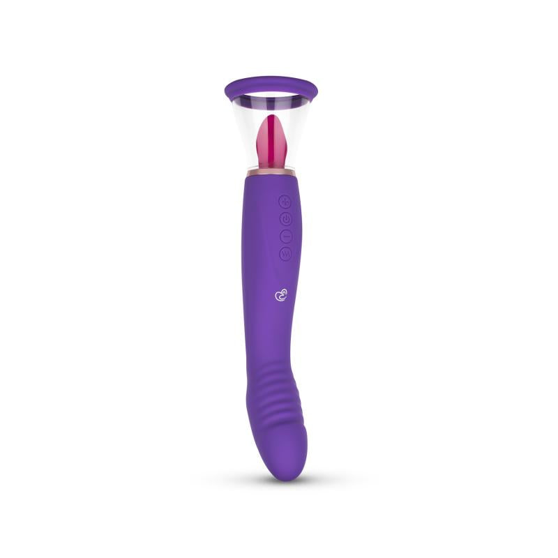 Pleasure Pump With G-Spot Vibrator - Purple - UABDSM