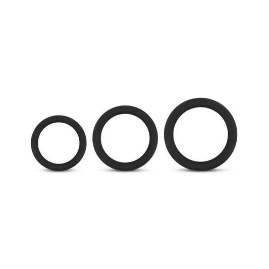 Silicone Cock Ring 3- Piece Set Silicone Cock Ring 3- Piece Set - UABDSM