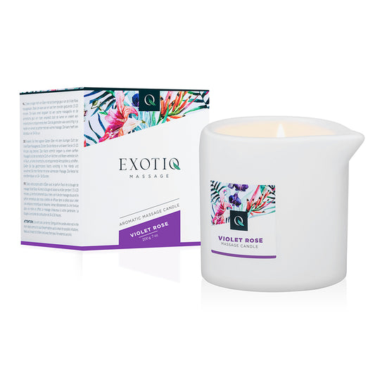 Exotiq Massage Candle Violet Rose - 200g Exotiq Massage Candle Violet Rose - 200g - UABDSM