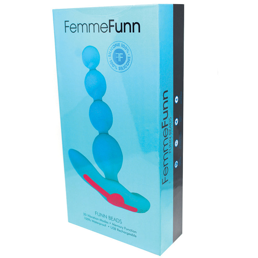 Femmefunn Vibrating Anal Beads-Turquoise - UABDSM