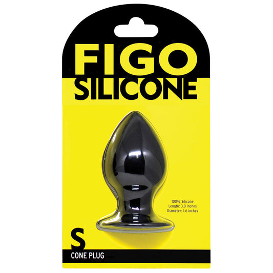 Figo Cone Silicone Plug Small-Black Figo Cone Silicone Plug Small-Black - UABDSM