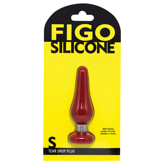 Figo Tear Drop Silicone Plug Small-Red Figo Tear Drop Silicone Plug Small-Red - UABDSM