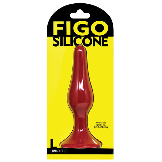 Figo Lungo Silicone Plug Large-Red Figo Lungo Silicone Plug Large-Red - UABDSM