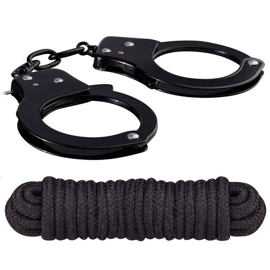 Black Metal Sex Extra Cuffs And Love Rope Black Metal Sex Extra Cuffs And Love Rope - UABDSM