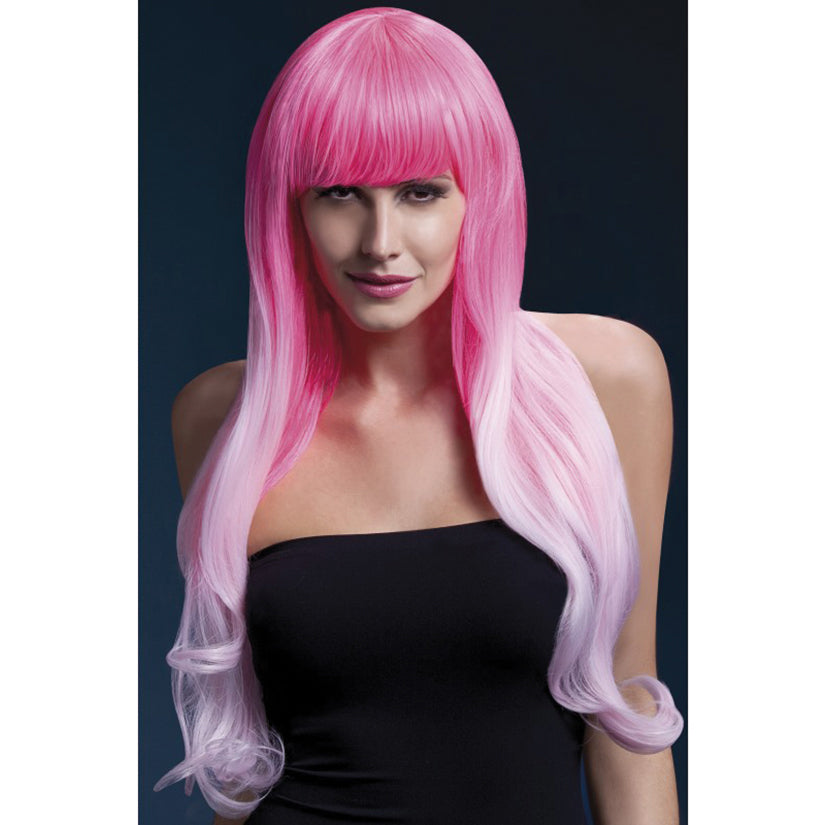 Fever Smiffys Emily Wig Soft Curl With Fringe-Pink 28 - UABDSM