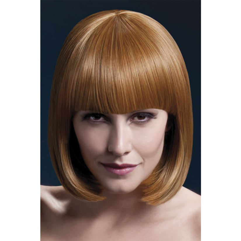Fever Smiffys Elise Wig Sleek Bob With Fringe-Auburn 13 - UABDSM
