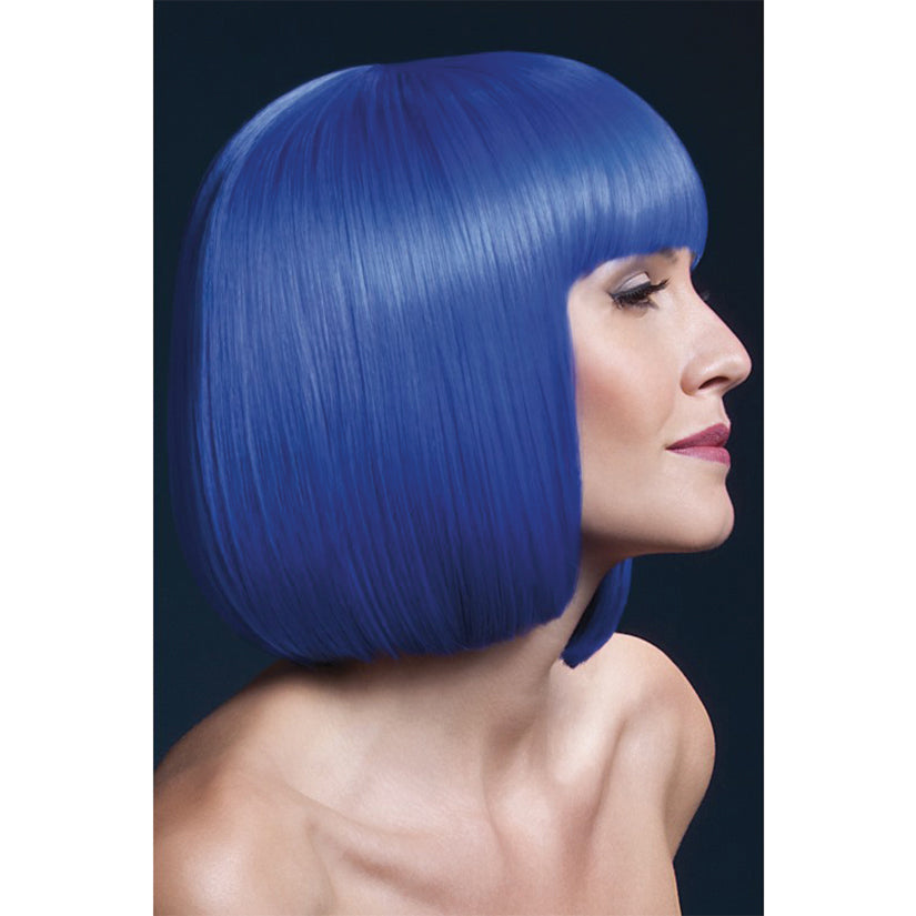 Fever Smiffys Elise Wig Sleek Bob With Fringe-Blue 13 - UABDSM