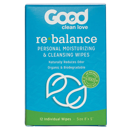 Good Clean Love Rebalance Wipes 12-Count Box Good Clean Love Rebalance Wipes 12-Count Box - UABDSM