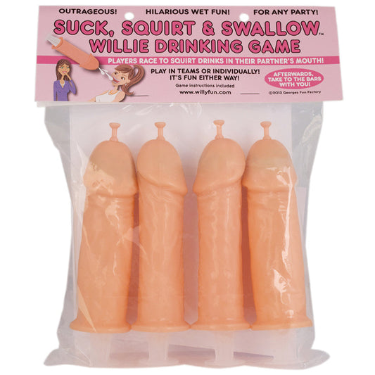 Suck Squirt & Swallow Willie Drinking Game - 4 Pack Suck Squirt & Swallow Willie Drinking Game - 4 Pack - UABDSM