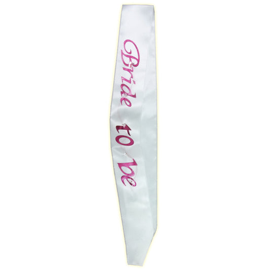Bride To Be Flashing Sash-White/Pink Bride To Be Flashing Sash-White/Pink - UABDSM