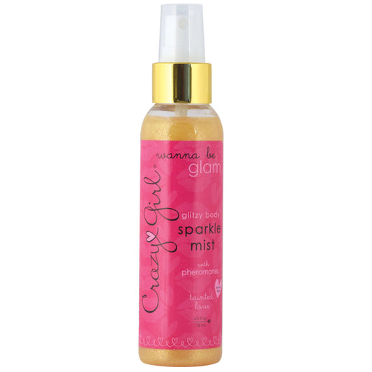 Crazy Girl Wanna Be Glam Glitzy Body Sparkle Mist With Pheromones - Tainted Love Gold - 4 Fl. Oz. / 118 ml Crazy Girl Wanna Be Glam Glitzy Body Sparkle Mist With Pheromones - Tainted Love Gold - 4 Fl. Oz. / 118 ml - UABDSM