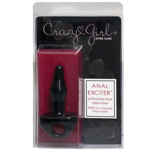 Crazy Girl Anal Exciter Plug-Black Crazy Girl Anal Exciter Plug-Black - UABDSM