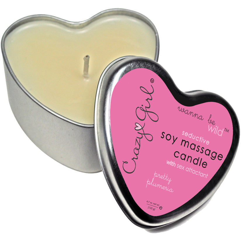 Crazy Girl Massage Candle-Pretty Plumeria 4oz - UABDSM