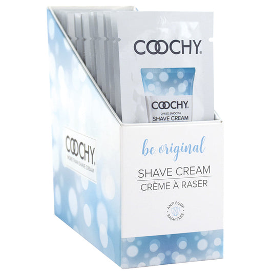Coochy Shave Cream - Be Original - 15 ml Foils 24 Count Display Coochy Shave Cream - Be Original - 15 ml Foils 24 Count Display - UABDSM