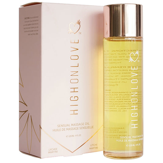 HighOnLove Massage Oil- Lychee Martini 4oz HighOnLove Massage Oil- Lychee Martini 4oz - UABDSM