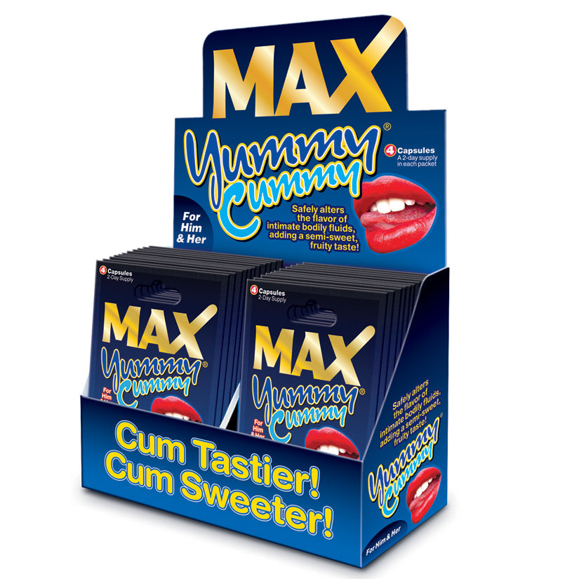 MAX Yummy Cummy 4 Pill Pack Display of 24 - UABDSM