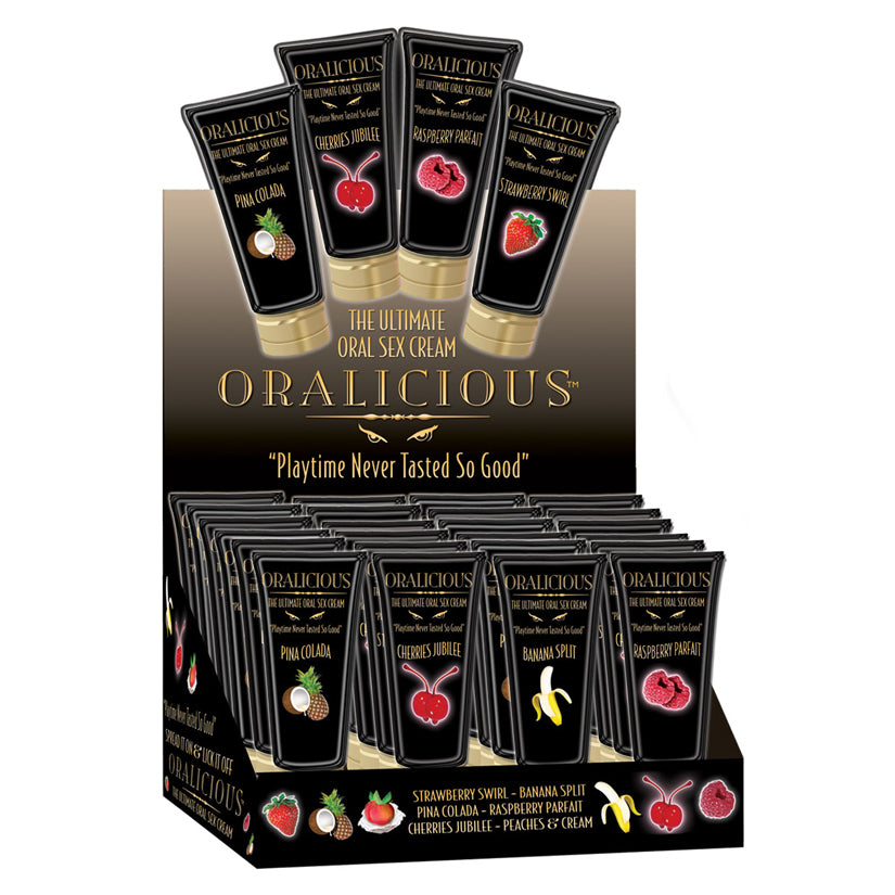 Oralicious - 24 Piece P.O.P. Display - 2 Fl. Oz. Tubes - Assorted Flavors - UABDSM