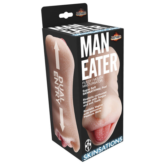 Skinsations Man Eater Dual Masturbator-Mouth & Vagina Skinsations Man Eater Dual Masturbator-Mouth & Vagina - UABDSM