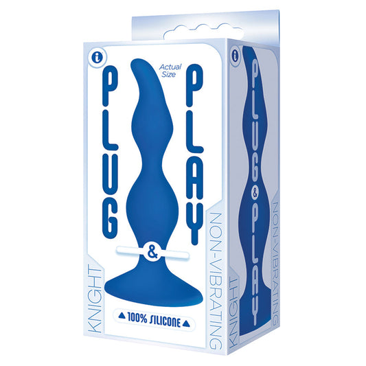 The 9s Plug & Play Knight Anal Plug-Blue The 9s Plug & Play Knight Anal Plug-Blue - UABDSM
