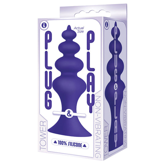 The 9s Plug & Play Tower Anal Plug-Plum The 9s Plug & Play Tower Anal Plug-Plum - UABDSM
