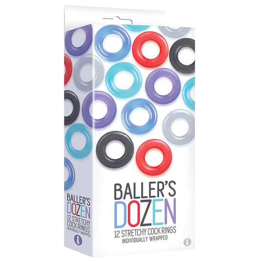 The 9s Ballers Dozen 12-Pc Cock Ring Set-Assorted Colors The 9s Ballers Dozen 12-Pc Cock Ring Set-Assorted Colors - UABDSM